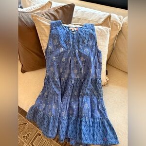 Pink Chicken Blue Sleeveless Dress